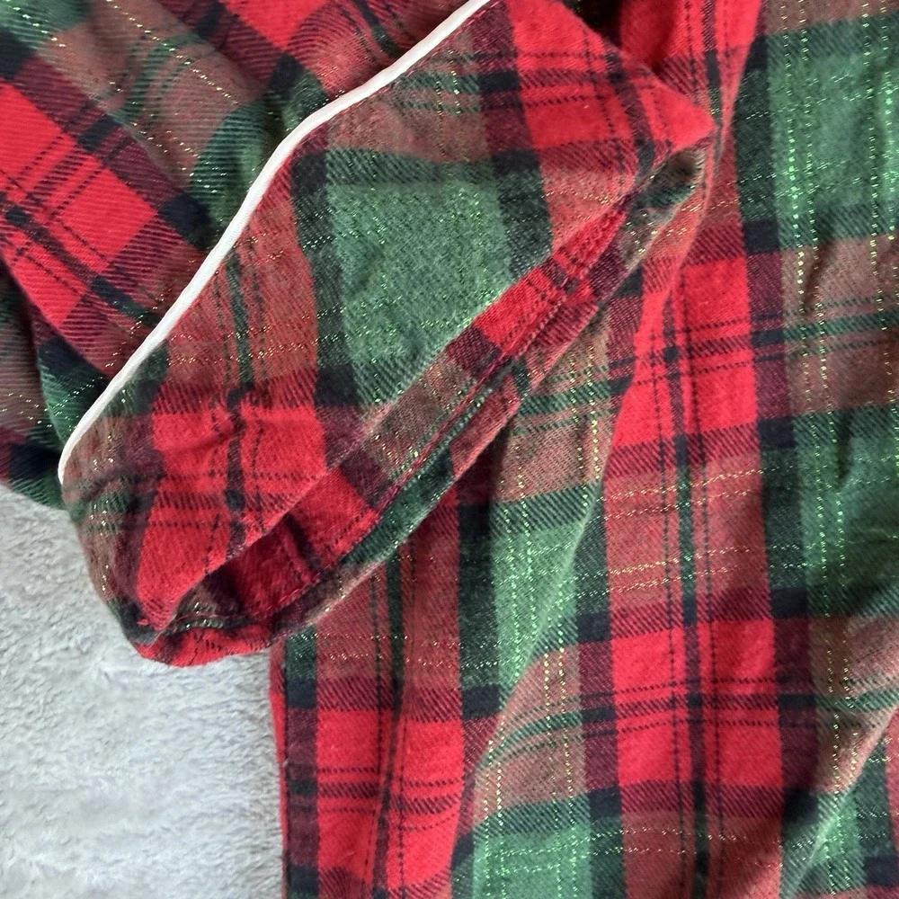 Disney Parks Women's Flannel Plaid Mickey Sleep Shirt Nightgown Nightshirt 2X - Picture 6 of 9